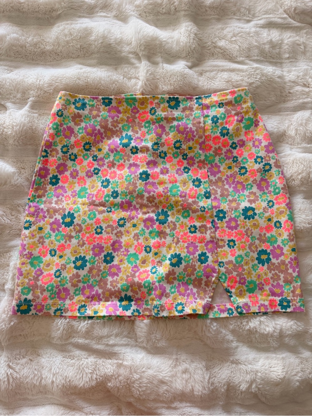 wild fable Floral Mini Skirt in Pink, Green, Yellow, Teal
